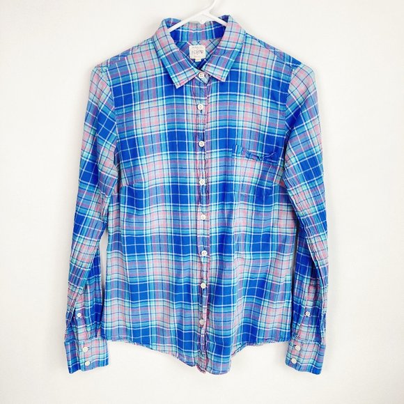 J. Crew Factory The Perfect Shirt Plaid Shirt S - Picture 1 of 10